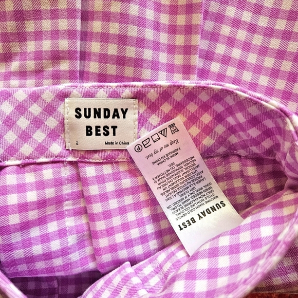 Sunday Best Coquette Gingham Pleated Mini Skirt (NWOT) - Picture 5 of 6